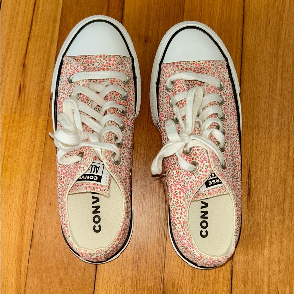 Converse Chuck Taylor All Star Platform Low Vintage Floral - Egre - Picture 6 of 9